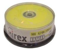 Диск DVD-R 4.7Gb 16x Mirex, Cake Box (25шт)