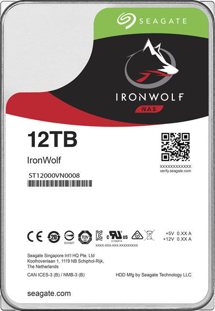 Жесткий диск (HDD) Seagate 12Tb IronWolf, 3.5", 7200rpm
