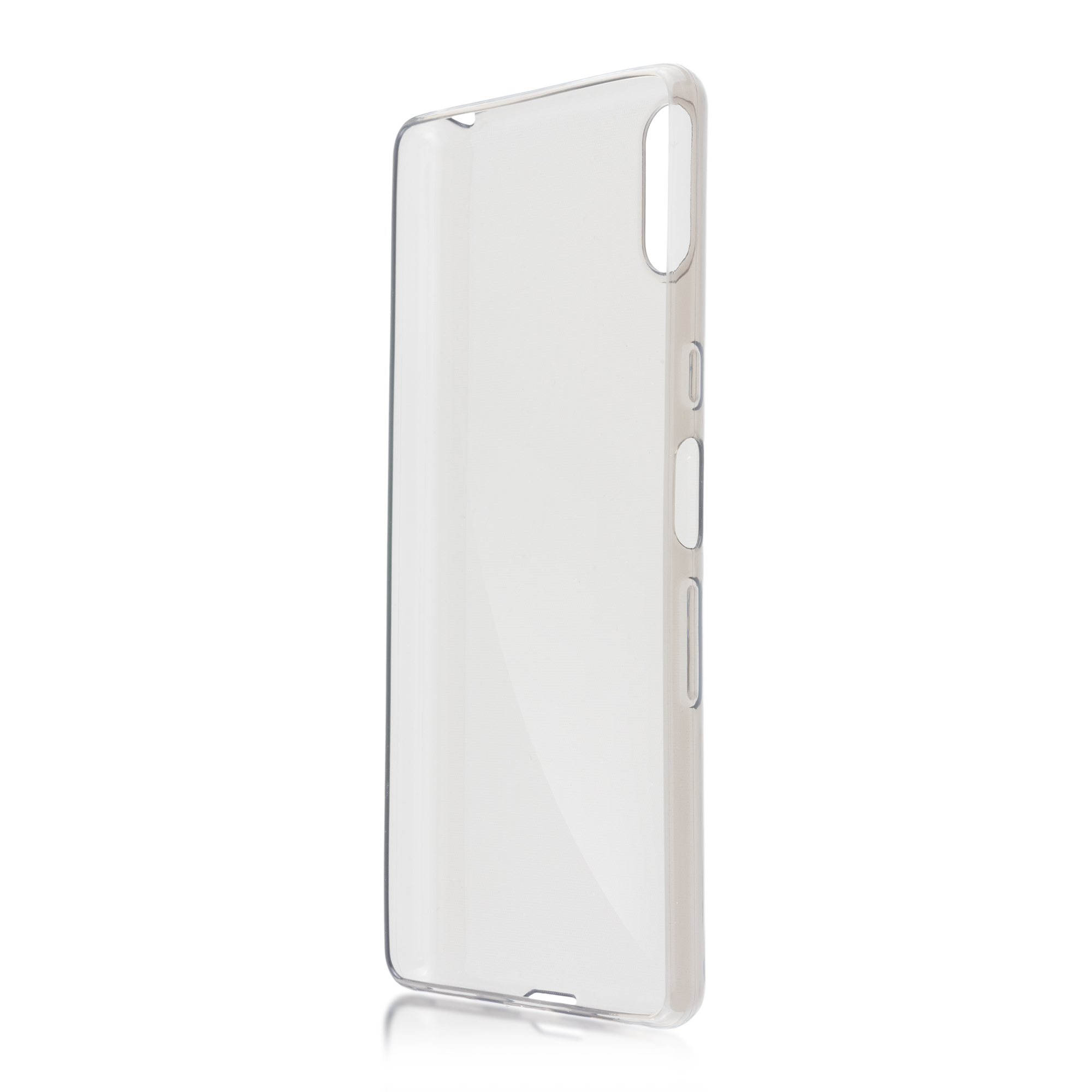 Чехол-накладка BROSCO для смартфона Sony Xperia L3, силикон, прозрачный/тонированный (L3-NEWTPU-BLACK)