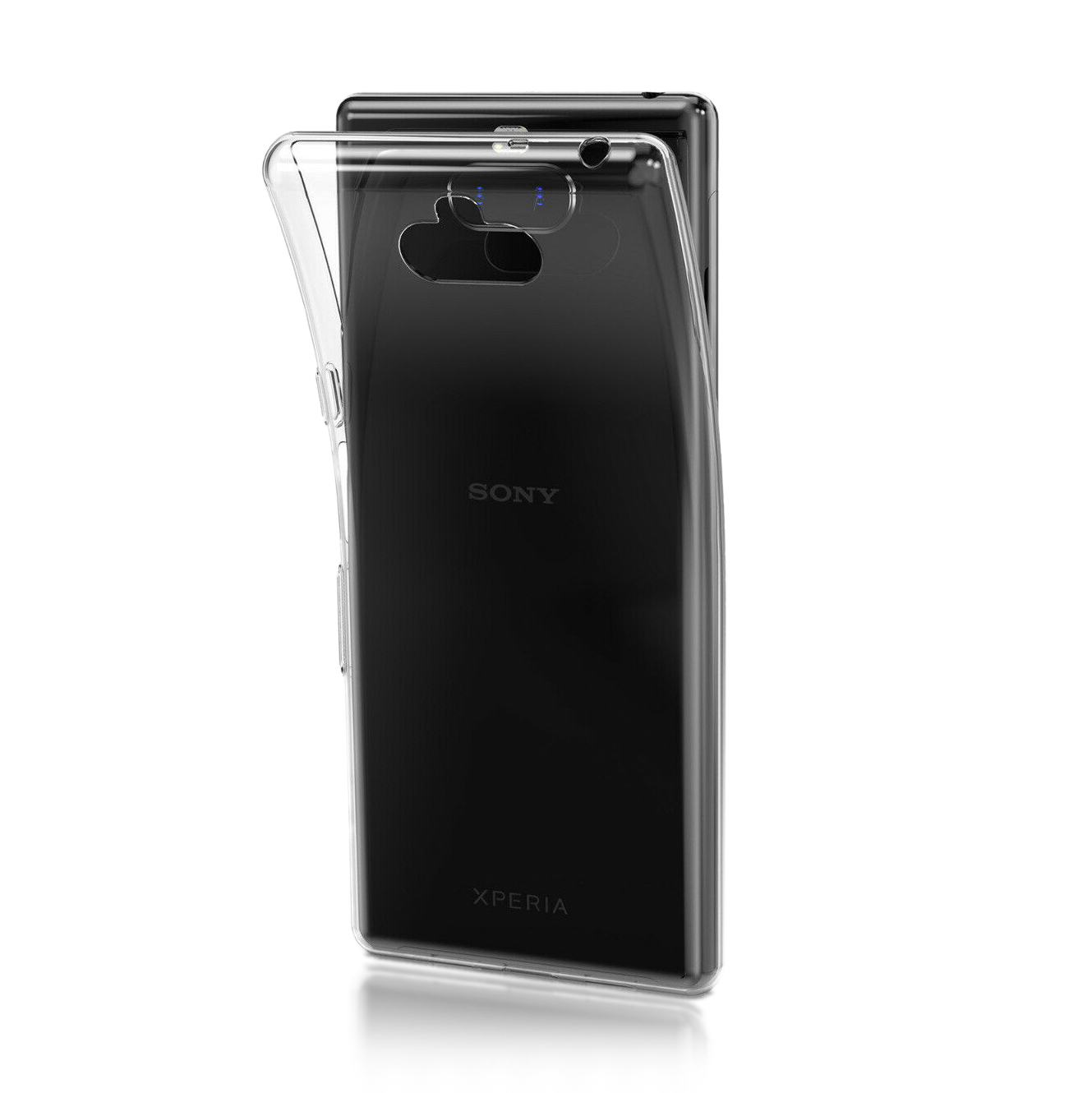 Чехол-накладка BROSCO для смартфона Sony Xperia 10 Plus, силикон, прозрачный (10P-TPU-TRANSPARENT)
