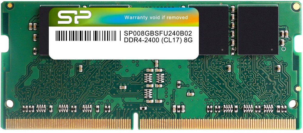 

Память DDR4 SODIMM 8Gb, 2400MHz, CL17, 1.2 В, Silicon Power (SP008GBSFU240B02), SP008GBSFU240B02