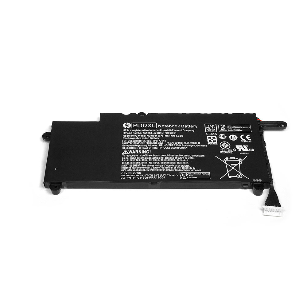 Аккумуляторная батарея для HP Pavilion 11-n000, X360 Series, 7.6V, 3720mAh, PN: 751681-421, HSTNN-LB6B, PL02XL (101603)