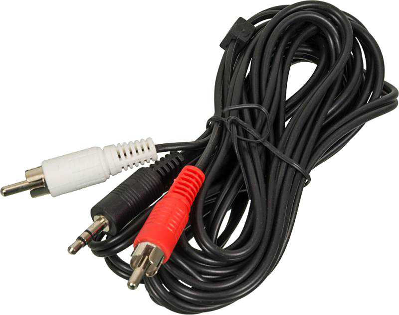 Кабель соединительный 2xRCA(M) Jack 3.5mm(M), 3 м, Ningbo
