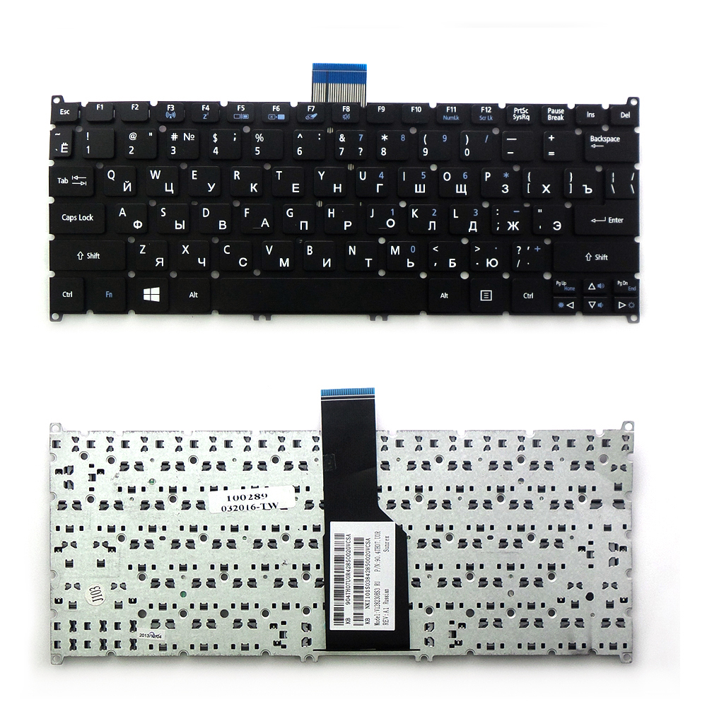 

Клавиатура TopON для Acer Aspire S3, S5, V5-121 Series, Г-образный Enter, черная, без рамки, PN: 9Z.N7WPW.20R, 90.4BT07.A0R (TOP-100289), TOP-100289