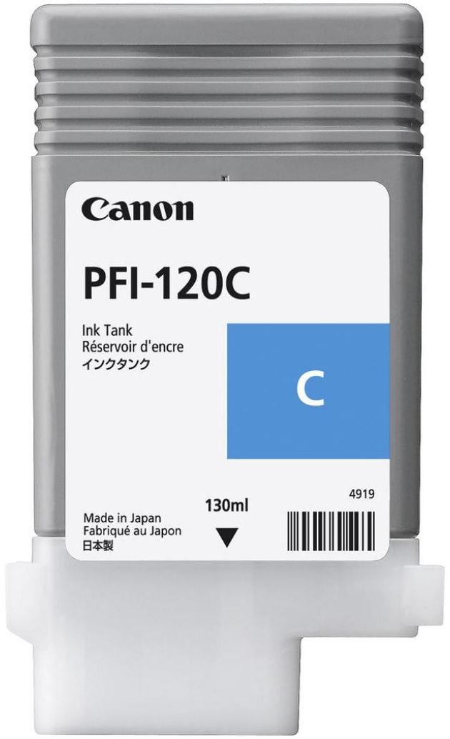 

Картридж струйный Canon PFI-120 (2886C001), голубой, оригинальный, объем 130 мл для Canon imagePROGRAF TM-200/205/300/305, PFI-120