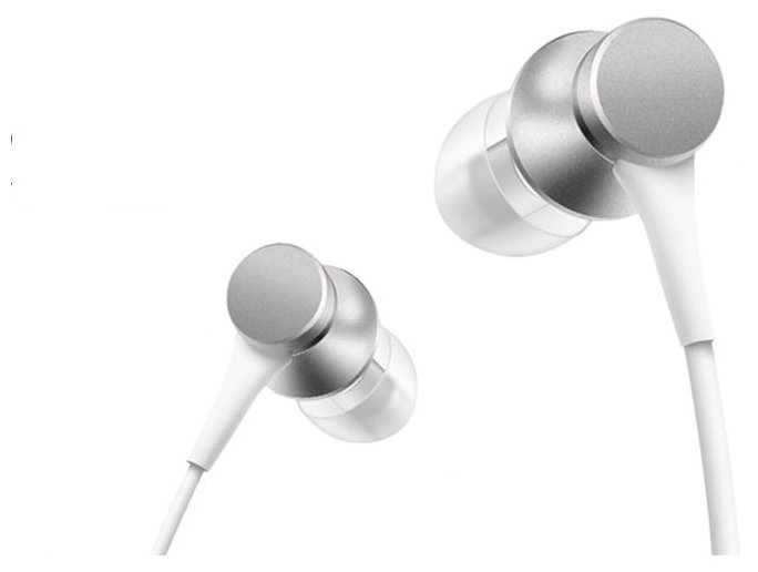 

Проводная гарнитура Xiaomi Mi In-Ear Headfones Basic Silver, Jack 3.5mm, серебристый (ZBW4355TY), Mi In-Ear Headfones Basic Silver