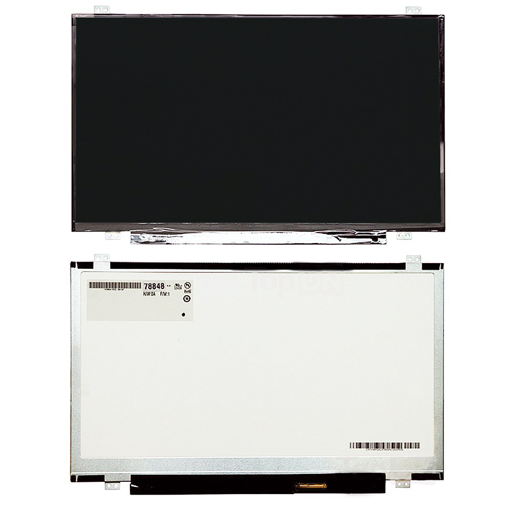 

Матрица для ноутбука 14" 1366x768 WXGA, 40 pin LVDS, Slim, LED, TN, крепления сверху/снизу (уши), глянцевая. B140XTN03.6 (TOP-HD-140L-TB-S)