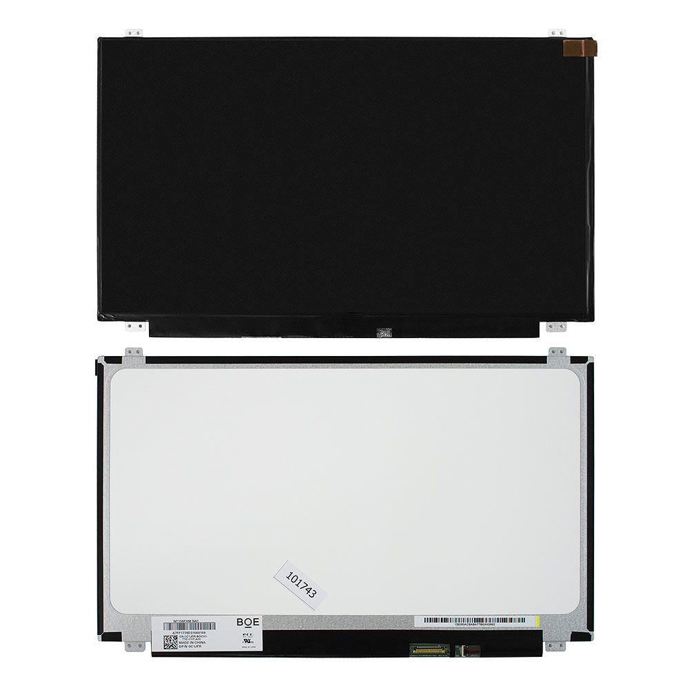 

Матрица для ноутбука 15.6" 1920x1080 FHD, 30 pin eDP, Slim, LED, TN, крепления сверху/снизу (уши), матовая. PN: NV156FHM-N42 (SCR-FHD-156L-M), PN: SD10L35669