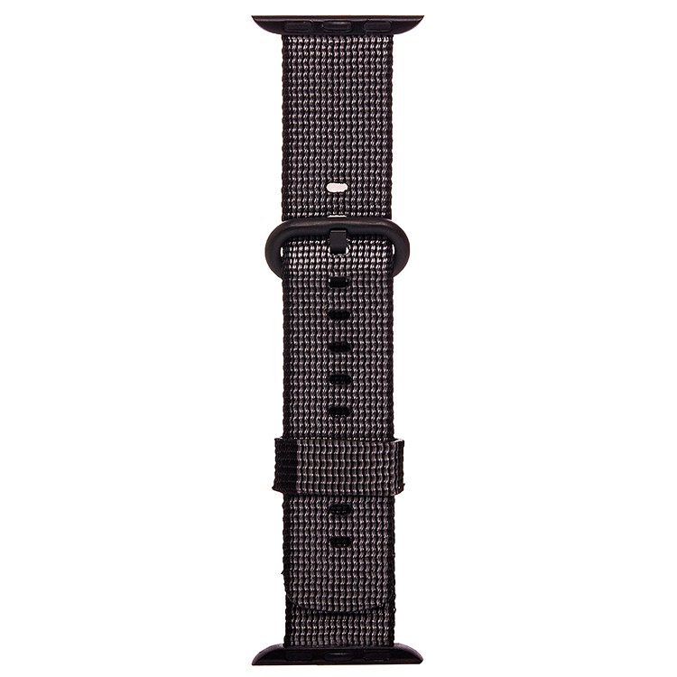 

Ремешок Apple Watch 42/44 mm, плетёный нейлон, черный (80250)