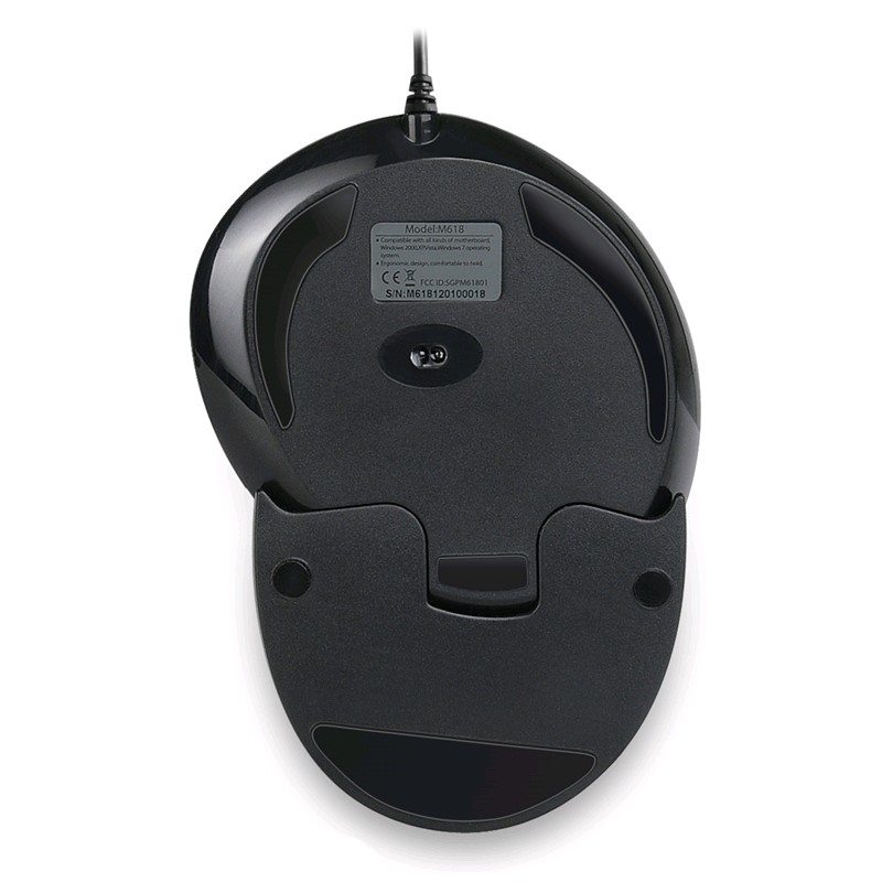 Мышь проводная Delux KM-618BU, 2000dpi, оптическая лазерная, USB, черный