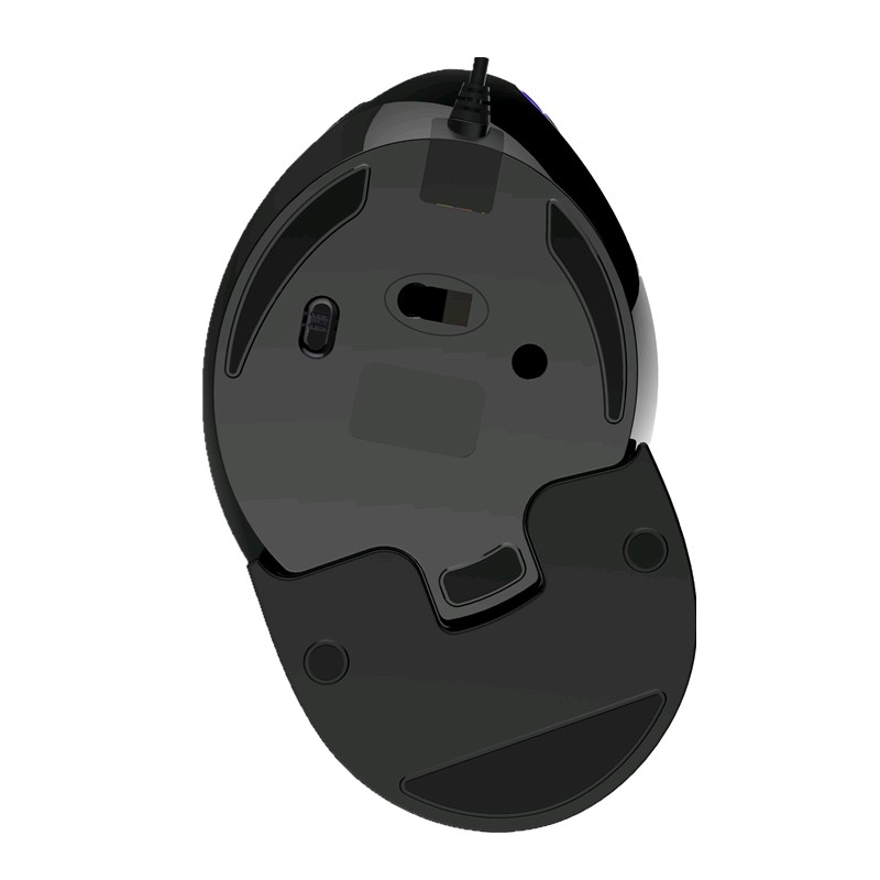 Мышь проводная Delux KM-618Plus RGB, 4000dpi, оптическая лазерная, USB, черный