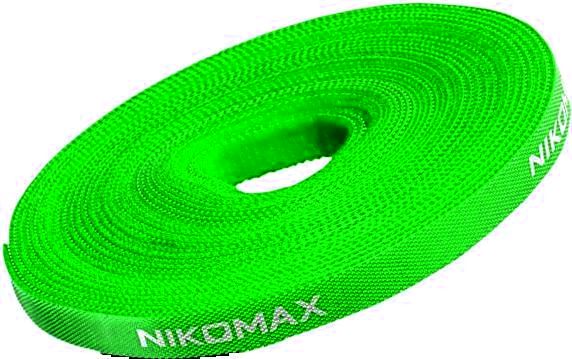 Стяжка-липучка Nikomax, 1.5 см x 5м, 1 шт., в рулоне, зеленый (NMC-CTV05M-15-RL-GN)