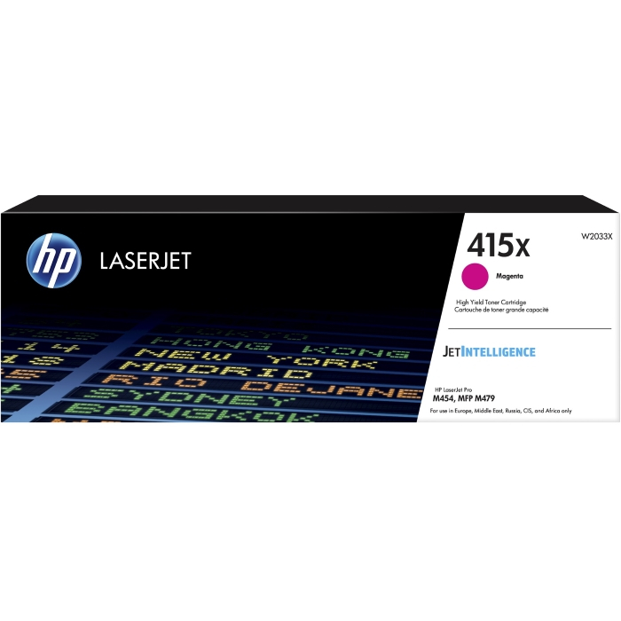 

Картридж лазерный HP 415X/W2033X, пурпурный, 6000 страниц, оригинальный для HP LJ M454/MFP M479, 415X