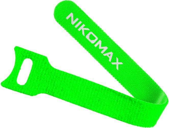 Стяжка-липучка Nikomax, 1.6 см x 240 мм, 10 шт., с мягкой пряжкой, зеленый (NMC-CTV240-16-SB-GN-10)