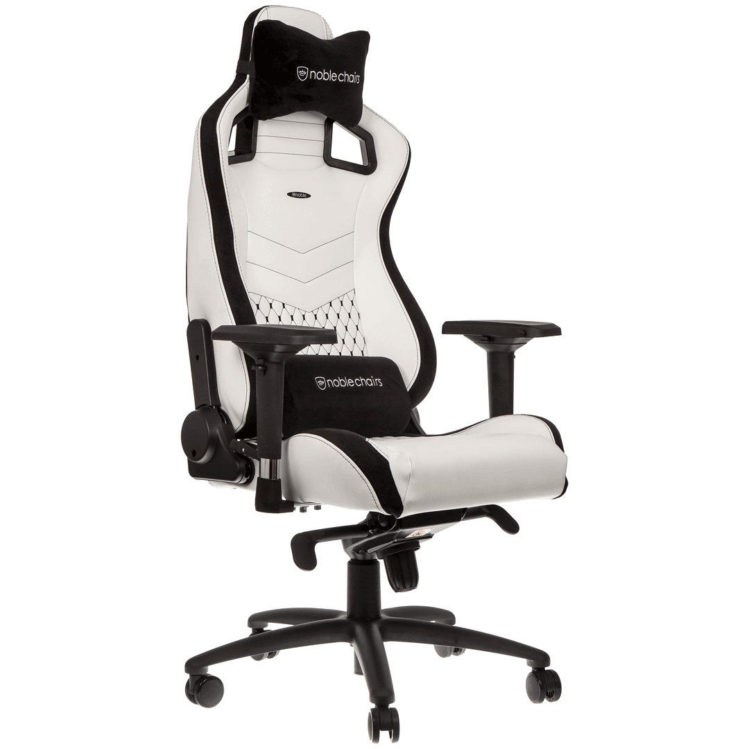 Кресло игровое Noblechairs EPIC белый/черный (NBL-PU-WHT-001)