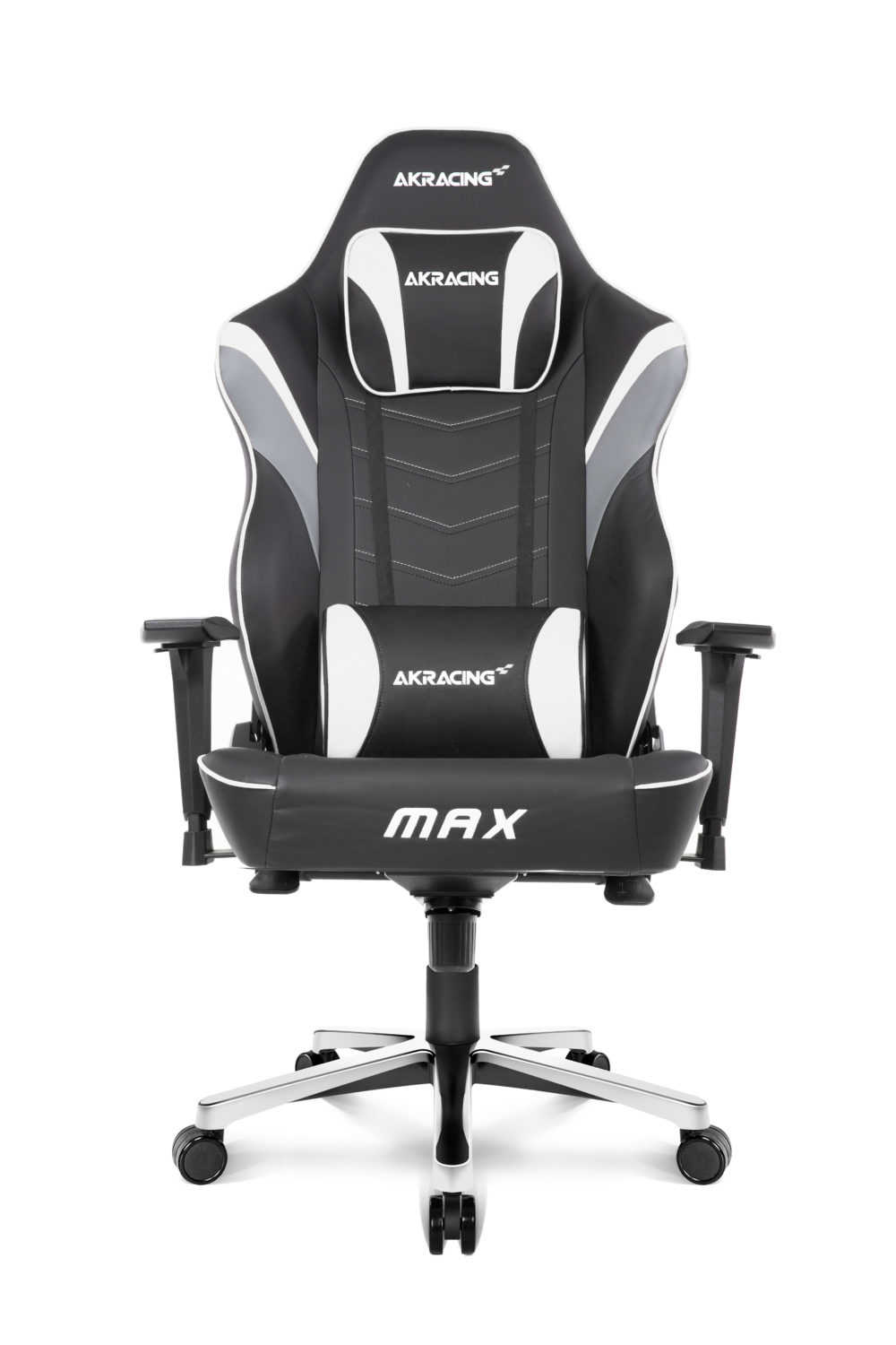 Кресло игровое AKRACING MAX черный/белый (AK-MAX-WHITE)
