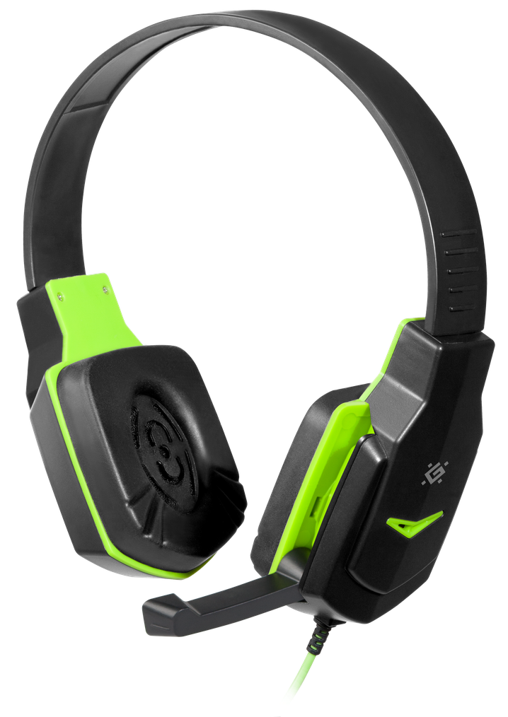 

Гарнитура Defender Warhead G-320, 2 x jack 3.5 мм, черный/зеленый (64032), Warhead G-320