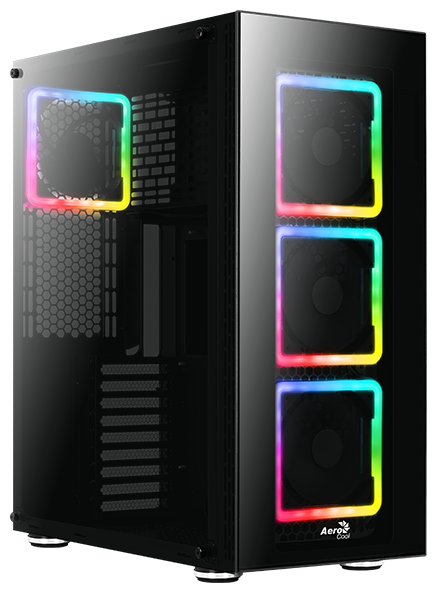 

Корпус AeroCool Tor PRO Black, ATX, Full-Tower, 2xUSB 3.0, RGB подсветка, черный, без БП (4718009156937), Tor PRO Black