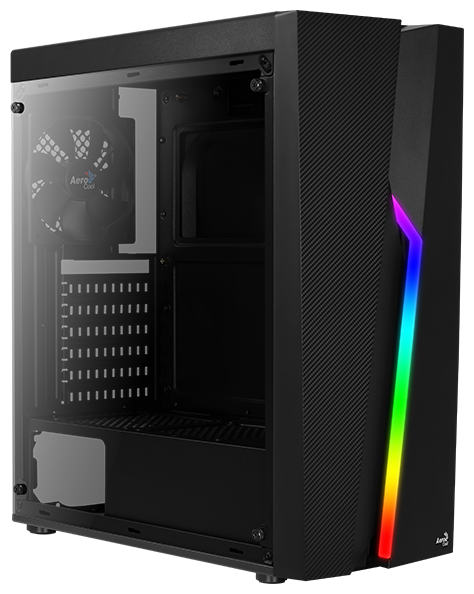 

Корпус AeroCool Bolt, ATX, Midi-Tower, RGB подсветка, черный, без БП (4718009156326), Bolt