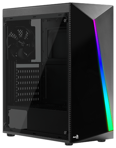 

Корпус AeroCool Shard Black, ATX, Midi-Tower, USB 3.0, RGB подсветка, черный, без БП (4718009156319), Shard Black