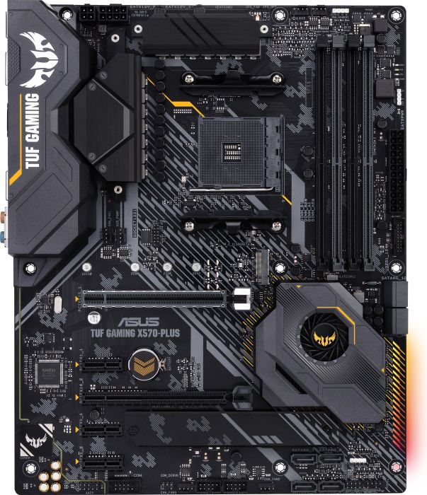 

Материнская плата ASUS TUF GAMING X570-PLUS, SocketAM4, AMD X570, 4xDDR4, 2PCI-Ex16, 8SATA3, 7.1-ch, GLAN, 8USB 3.1, USB Type-C, HDMI, DisplayPort, ATX, Retail, TUF GAMING X570-PLUS