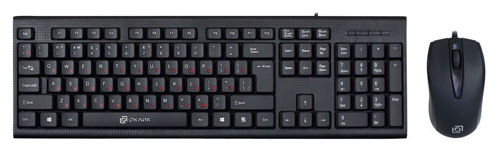 Клавиатура + мышь Oklick 630M, USB, черный