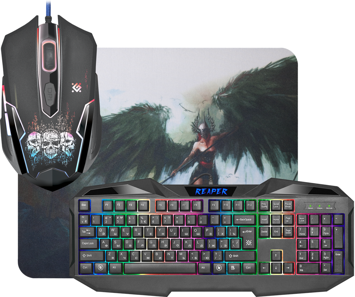 Клавиатура + мышь Defender Reaper MKP-018, USB, черный (52018)