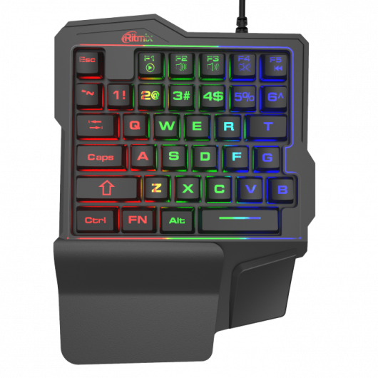 

Клавиатура проводная Ritmix RKB-209, мембранная, подсветка, USB, черный, RKB-209