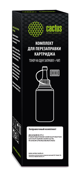 Тонер Cactus CS-RK-CE285A, туба 85 г, черный