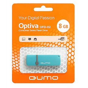 Флешка 8Gb USB 2.0 QUMO Optiva Optiva OFD-02, синий (QM8GUD-OP2)