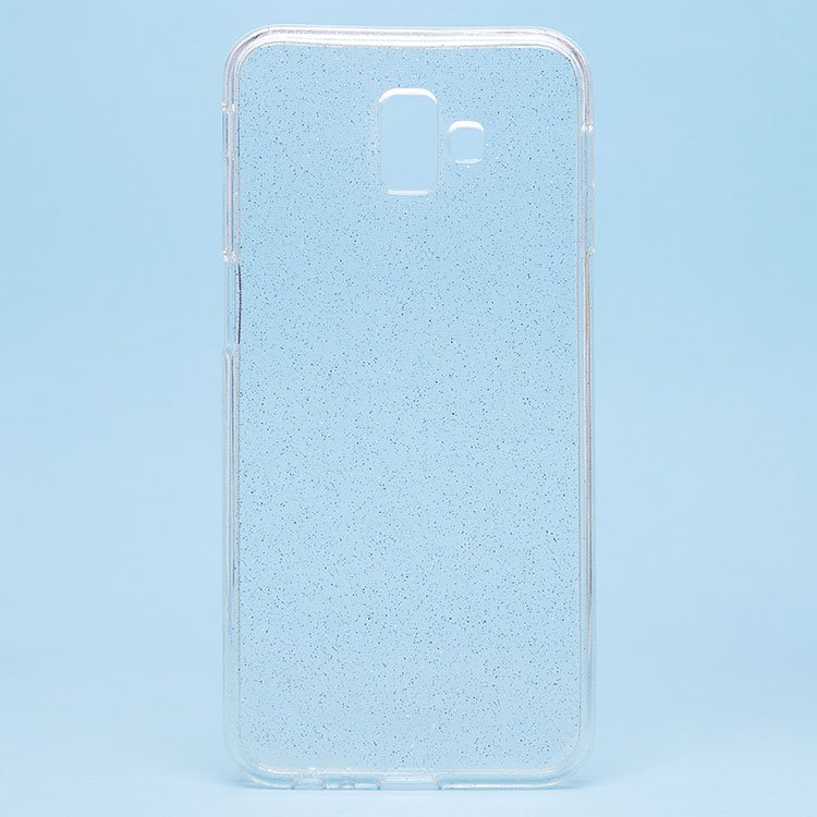

Чехол-накладка SC123 для смартфона Samsung SM-J610 Galaxy J6 Plus 2018, силикон, прозрачный белый (97638)