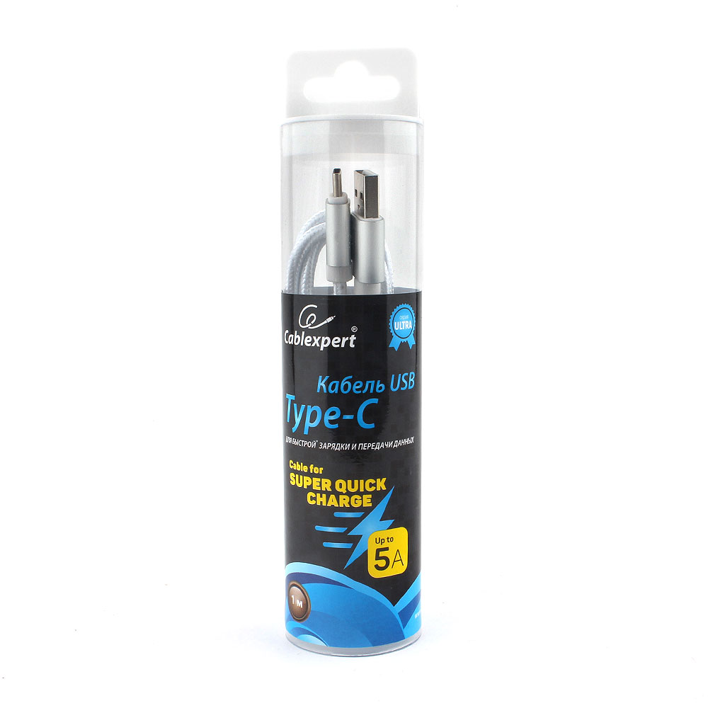 

Кабель USB 2.0(AM)-TypeC, Cablexpert, серия Ultra, блистер, 1м, серебристый (CC-U-USBC02S-1M)