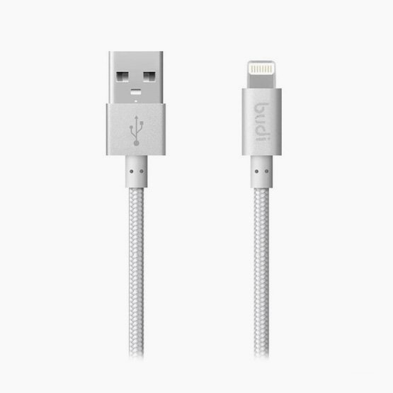 

Кабель USB -Lightning(8-pin), budi , 1m, серебристый, M8J180 (86856)