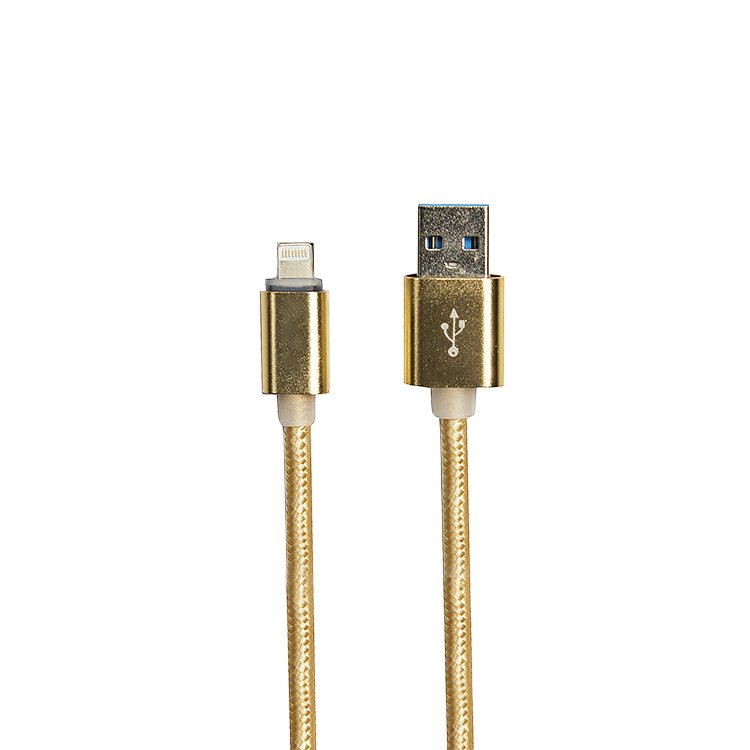 

Кабель USB -Lightning(8-pin), DC-100, 1m, золотистый (80757)