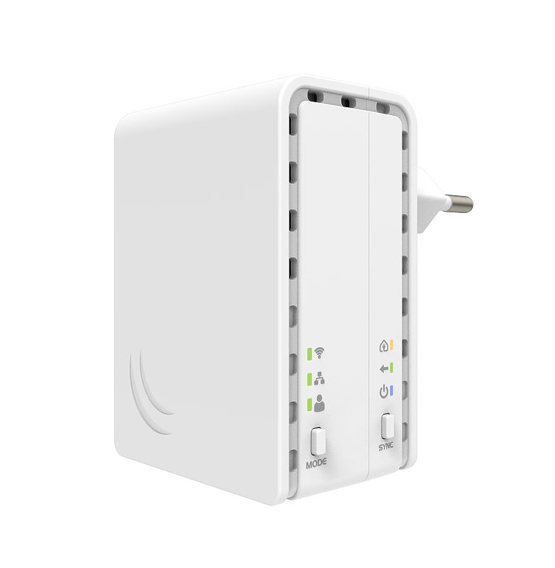 

Адаптер Powerline Wi-Fi MikroTik PWR-Line AP, 802.11n 2.4 ГГц 300 Мбит/с, 1x100 Мбит/сек, 2x1.5 dBi (PL7411-2nD), PWR-Line AP