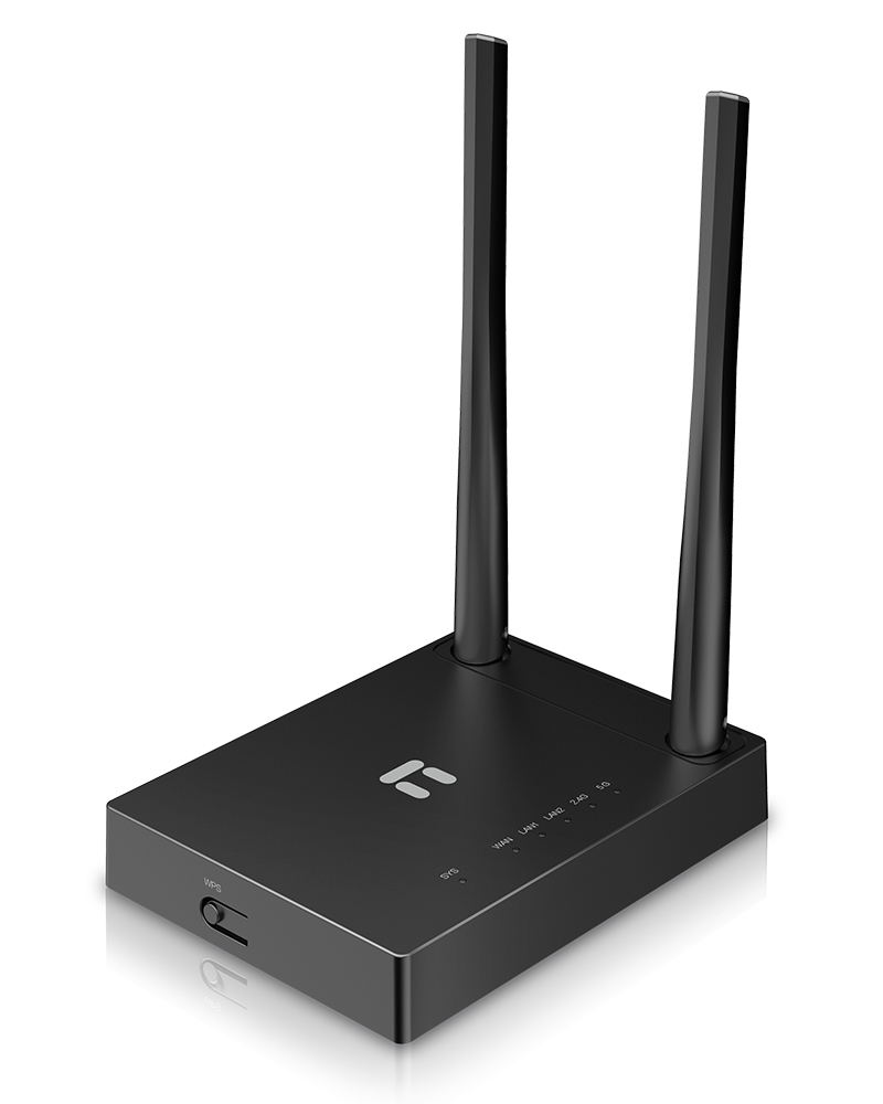 

Wi-Fi роутер Netis N4, 802.11a/b/g/n/ac, 2.4 / 5 ГГц, до 1.17 Гбит/с, LAN 2x100 Мбит/с, WAN 1x100 Мбит/с, внешних антенн: 2x5 дБи, N4