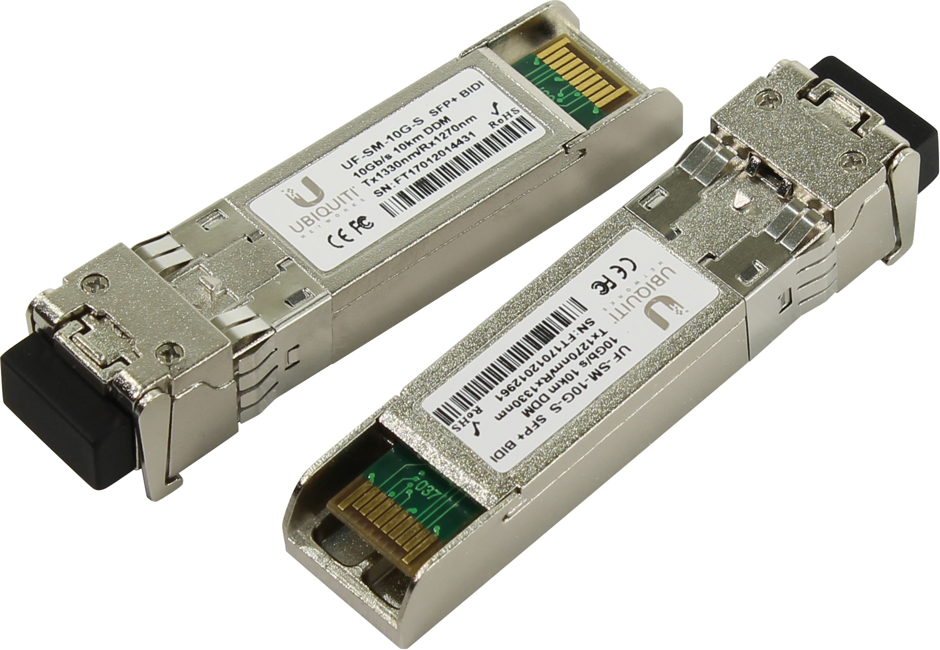 

Модуль SFP+ UBIQUITI FiberModule SM-10G-S, 10 км, LC, Tx:1270 нм, Rx:1330 нм, 10 Гбит/с, SM, двойной, WDM, DDM, 2 шт. (UF-SM-10G-S), FiberModule SM-10G-S