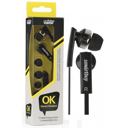 

Проводные наушники Smartbuy OK SBH-130, черный, Ok