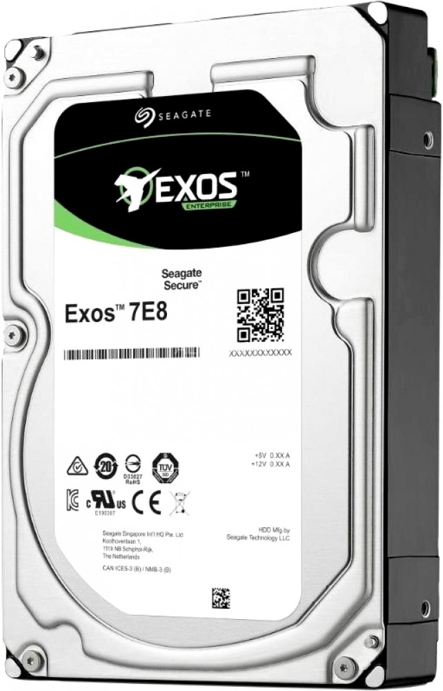 Жесткий диск (HDD) Seagate 2Tb Exos 7E8, 3.5", 7.2K, 256Mb, 512e, SATA3 (ST2000NM001A)