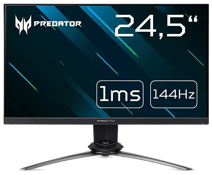 

Монитор 24.5" Acer Predator XN253QPbmiprzx TN, 1920x1080 (16:9), 400кд/м2, 144 Гц, 1мс, NVIDIA G-SYNC, HDMI, DisplayPort, USB-Hub, черный (UM.KX3EE.P01), Predator XN253QPbmiprzx