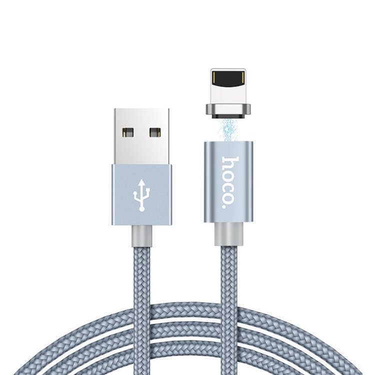 

Кабель USB -Lightning , Hoco , 1m, серый, U40A Magnetic adsorption (92733), U40A