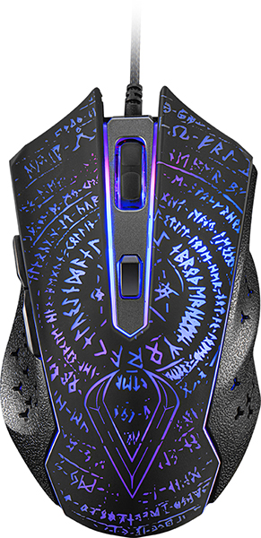 

Мышь проводная Qumo Valhalla, 3200dpi, оптическая светодиодная, USB, черный (M35), Valhalla