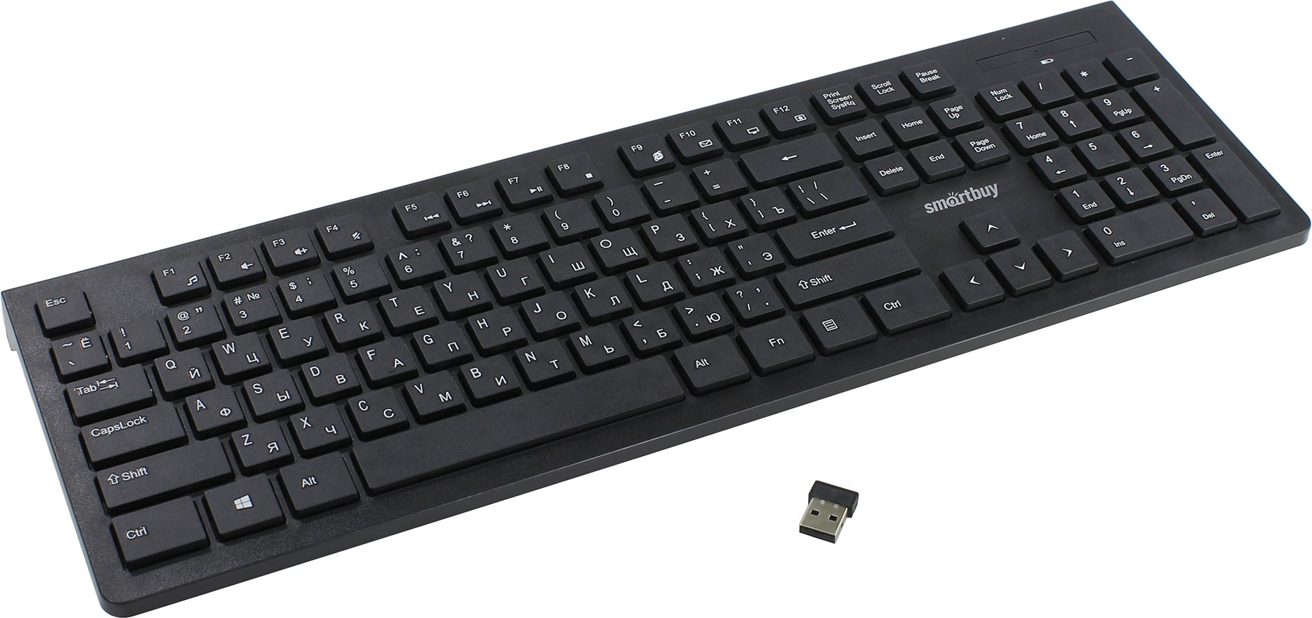 

Клавиатура беспроводная SmartBuy 206, мембранная, USB, черный (SBK-206AG-K), 206
