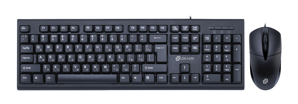 

Клавиатура + мышь Oklick 640M, USB, черный, 640M