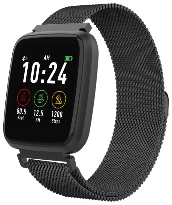 

Смарт-часы KREZ Bluez, 1.3", IPS, черный, Bluez