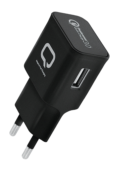 

Сетевое зарядное устройство Qumo Energy QC 3.0, 1USB, Quick Charge, 2.4A, черный (Charger 0017Bl), Energy QC 3.0