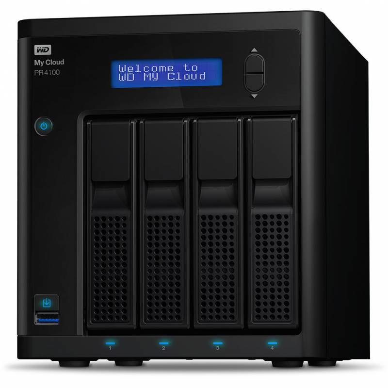 

Сетевой накопитель (NAS) Western Digital My Cloud Pro PR4100 16 TB, 16Tb, слоты 4x3.5" SATA 6Gb/s, 2x1 Гбит/с, 3xUSB 3.0, Intel Pentium/4x1.6GHz, 4Gb, (WDBKWB0160KBK-EEUE), My Cloud Pro PR4100 16 TB