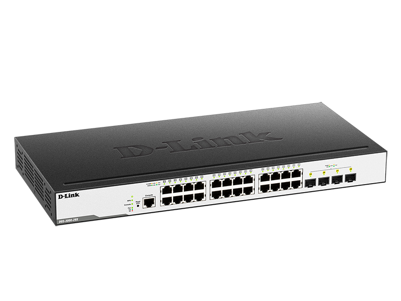 

Коммутатор D-Link DGS-3000-28X, управляемый, кол-во портов: 24x1 Гбит/с, кол-во SFP/uplink: SFP+ 4x10 Гбит/с, установка в стойку (DGS-3000-28X/B1A), DGS-3000-28X