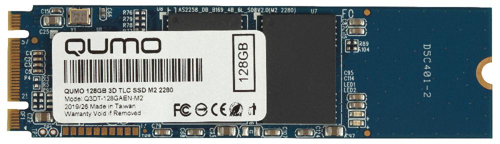 

Твердотельный накопитель (SSD) Qumo 128Gb Novation, 2280, M.2 (Q3DT-128GAEN-M2)