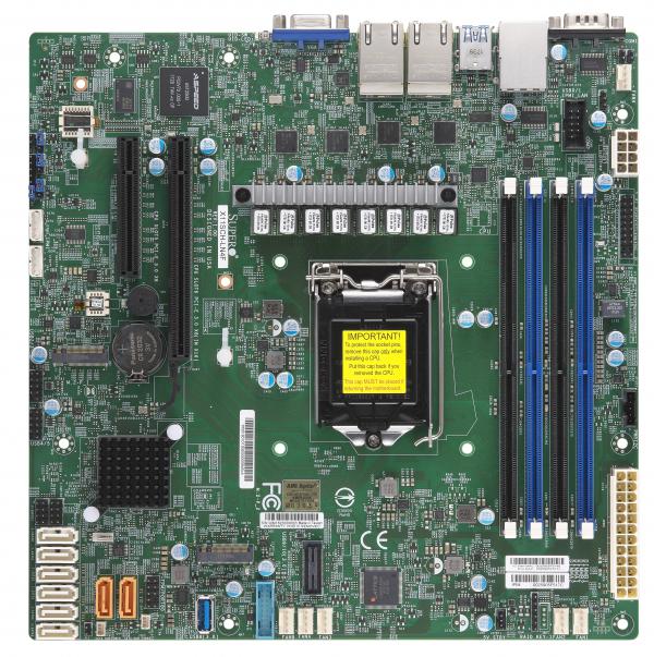 

Материнская плата Supermicro X11SCH-LN4F, 1xSocket1151v2, iC246, 4xDDR4, PCI-Ex16, PCI-Ex8, 2xM.2-PCI-E, 8SATA3 RAID 0/1/5/10, 4GLAN, 6xUSB 2.0, 5xUSB 3.1, VGA, mATX, Retail (MBD-X11SCH-LN4F-O), X11SCH-LN4F